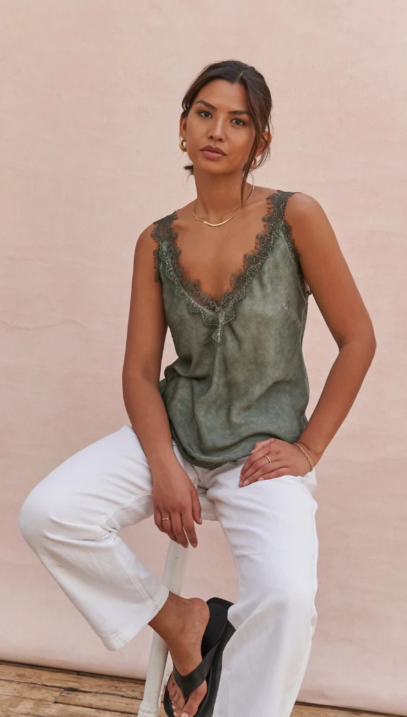 Solange Camisole - Khaki - Image 6