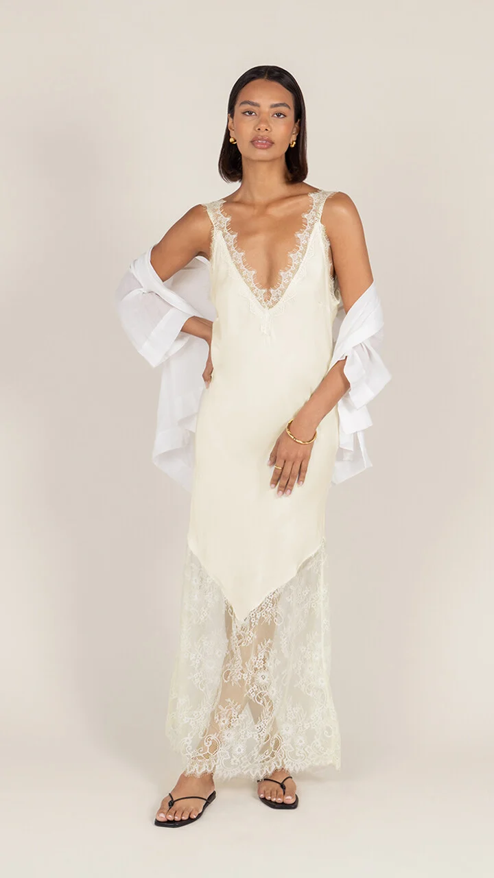Solange Slip Dress - Butter Yellow - Image 10